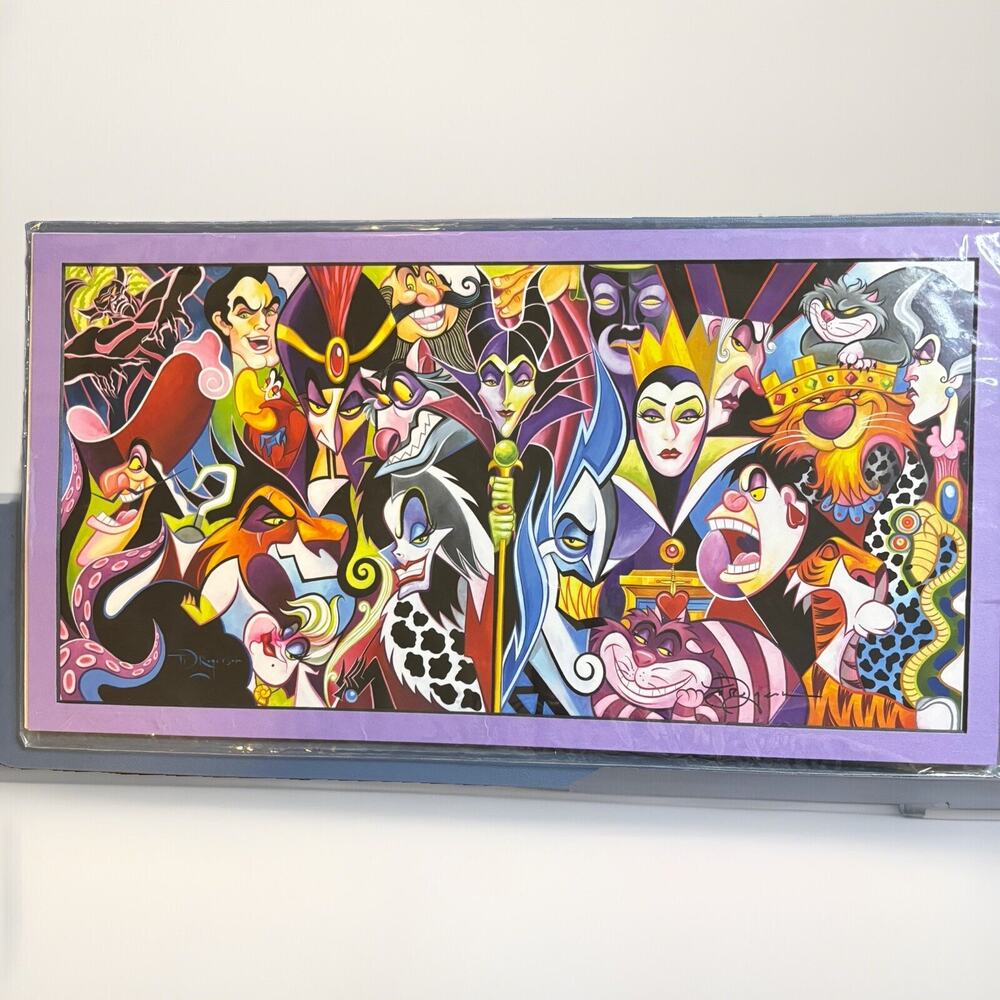 Disney All Their Wicked Ways Limited Edition Print 1K Signed Tim Rogerson 8x16
